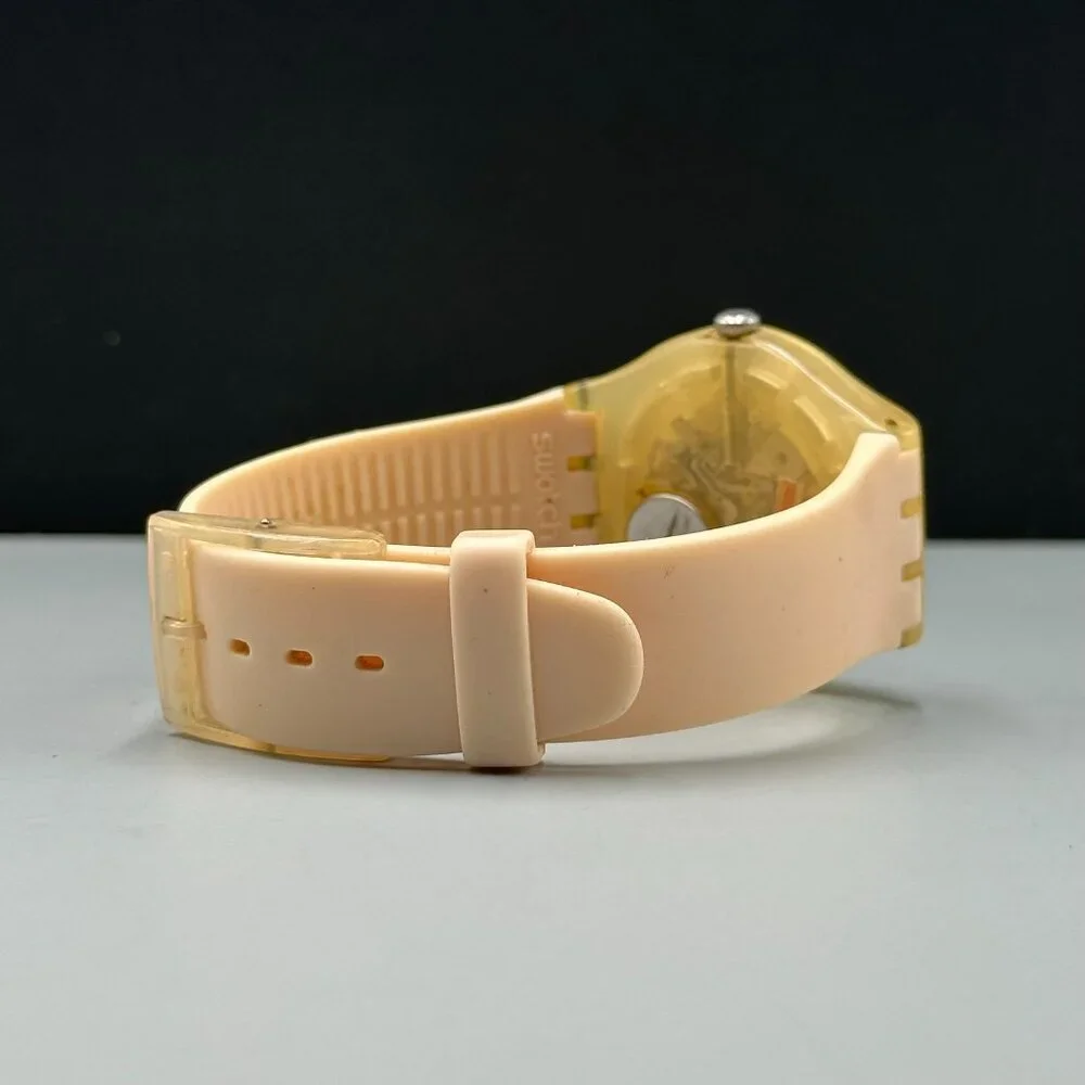 Swatch Rose Rebel Watch Unisex Date Window Round 40MM SUOT700 New Battery